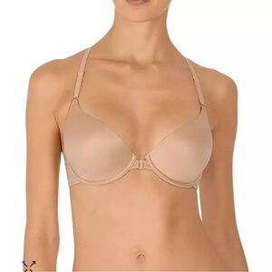 Natori 34B Nude Front Close Racerback Padded Contour Adjustable Bra Rarely Worn